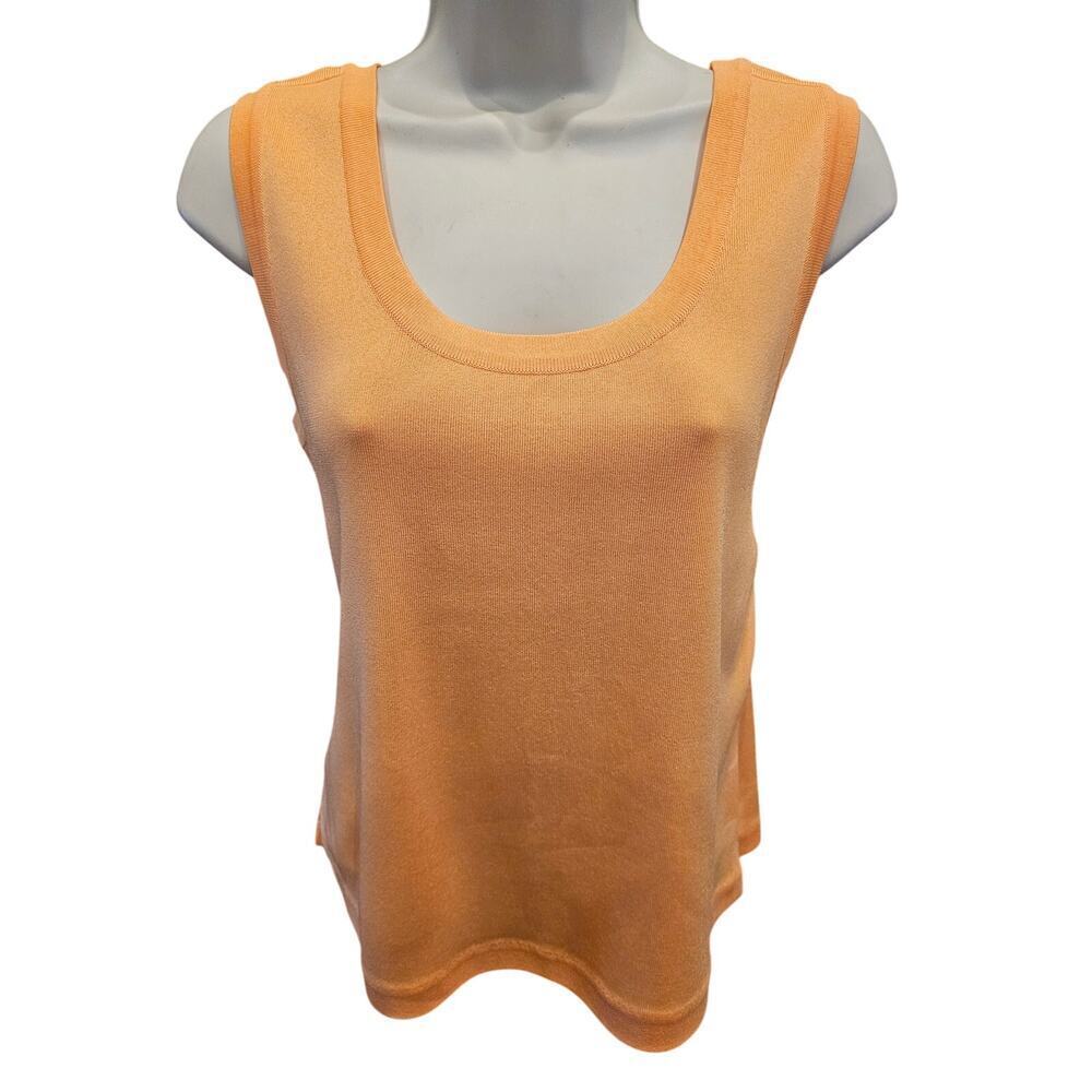 Vintage Misook executive size M orange layering tank colorful career casual